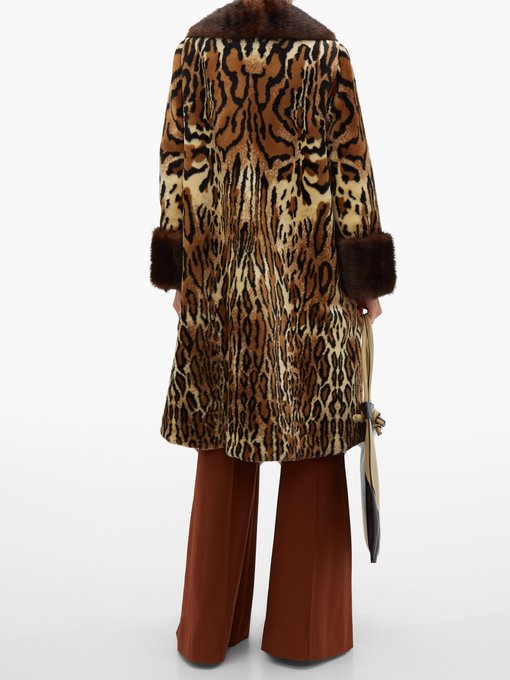 Leopard-print faux-fur coat | Gucci 