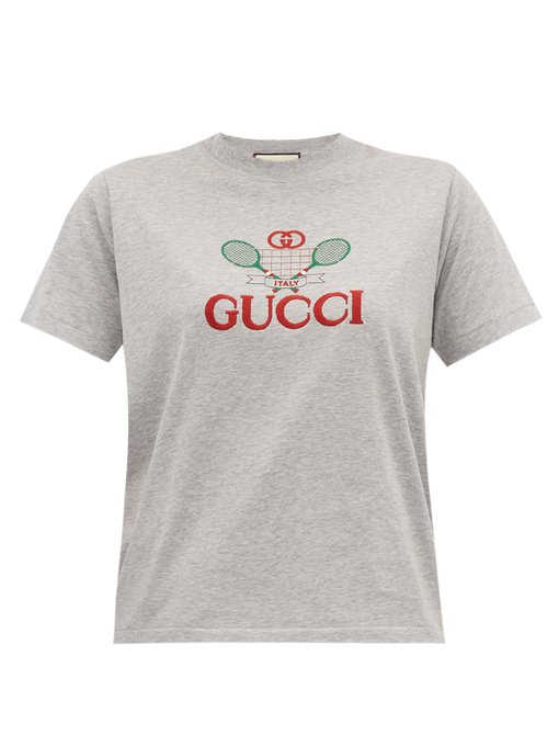 Gucci グッチ テニス ロゴエンブロイダリー コットンtシャツ Matchesfashion マッチズファッション