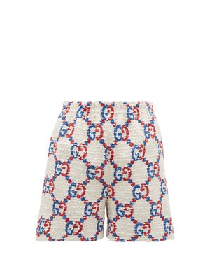 GG logo-jacquard bouclé tweed shorts 