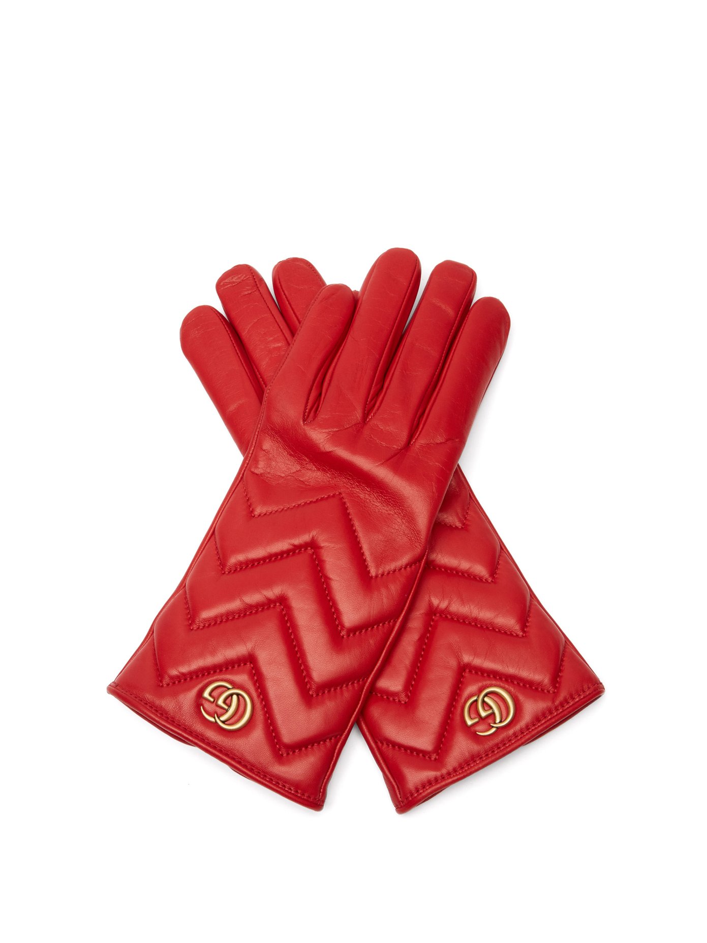 quilted leather gloves