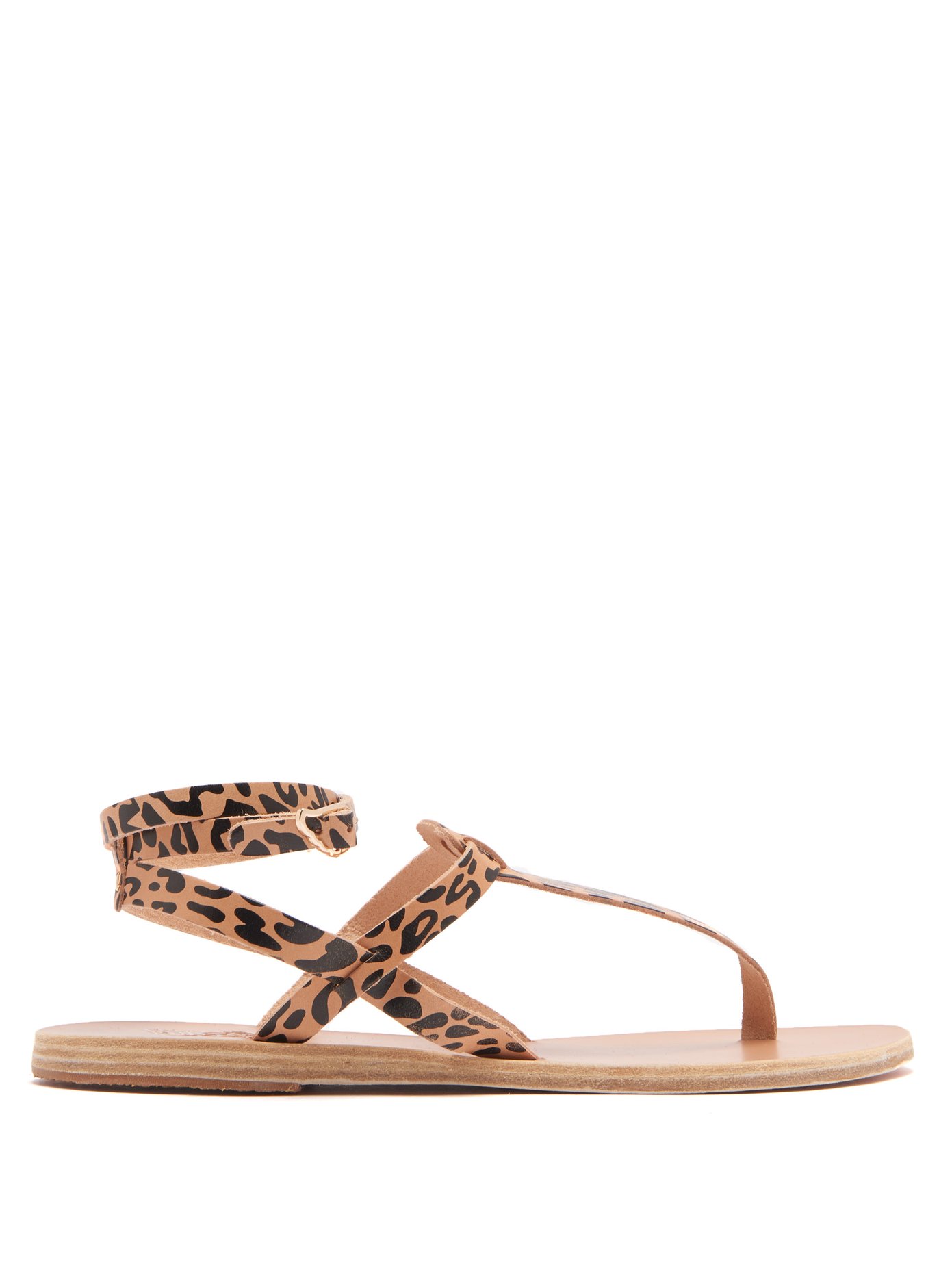 ancient greek sandals leopard