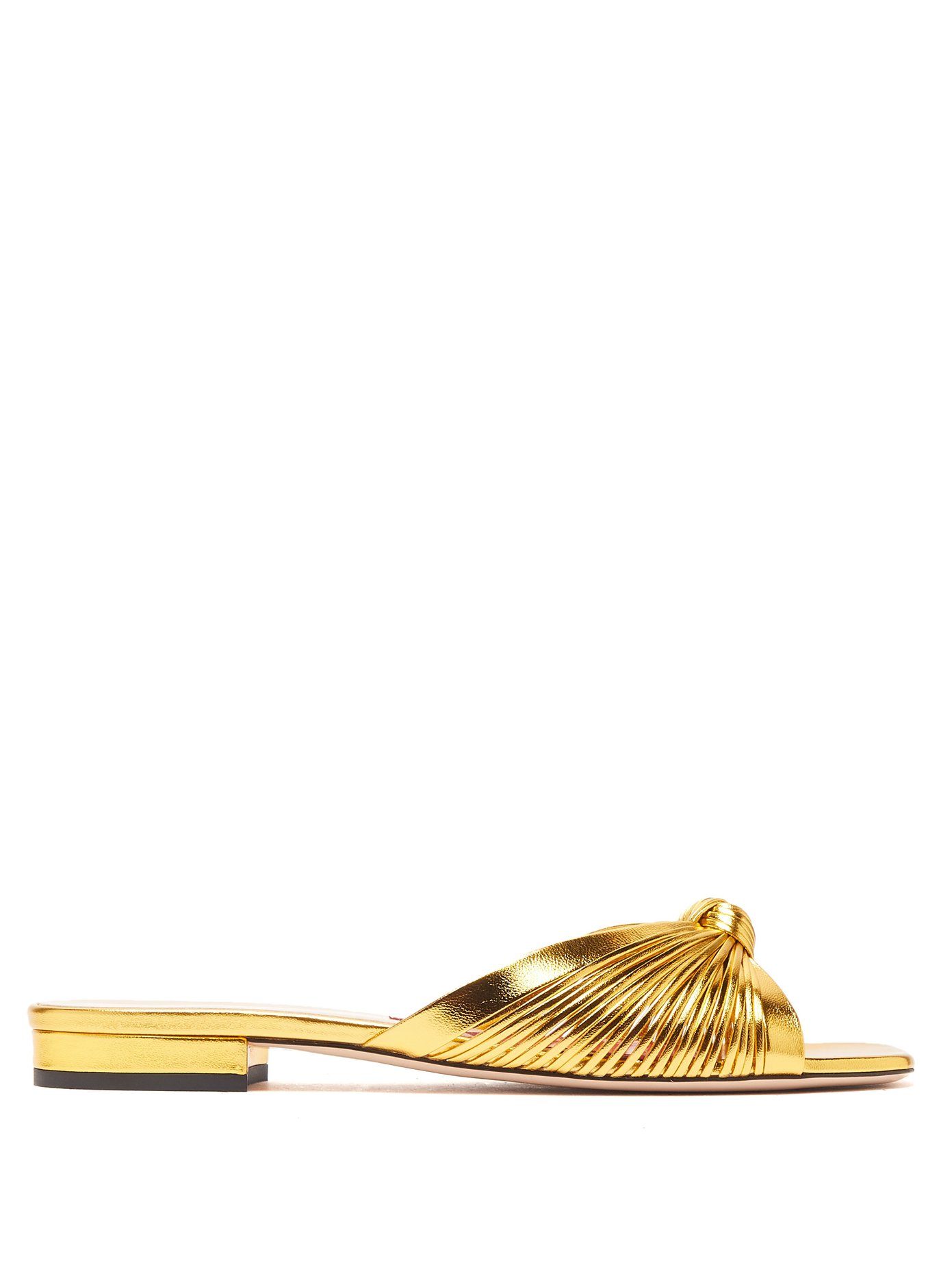 gold gucci slides