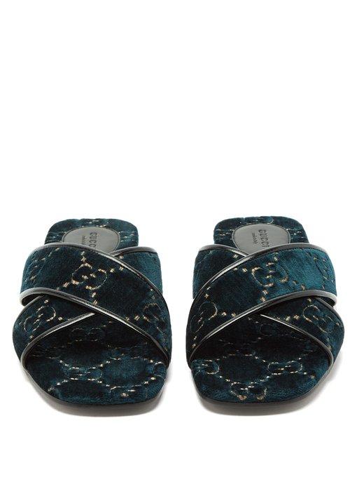 GG velvet slide sandal | Gucci 