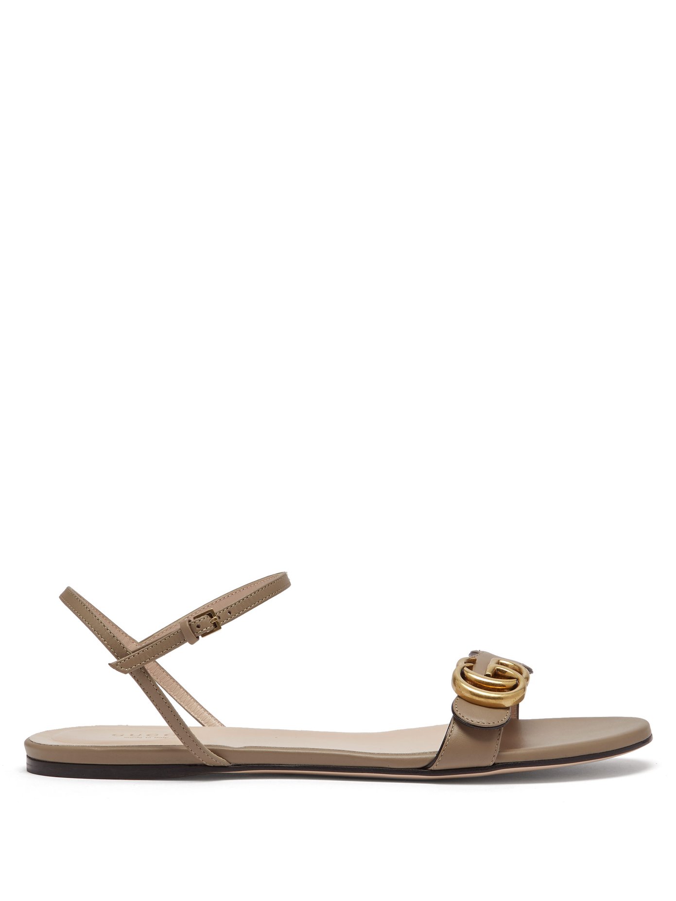 GG Marmont leather sandals | Gucci 