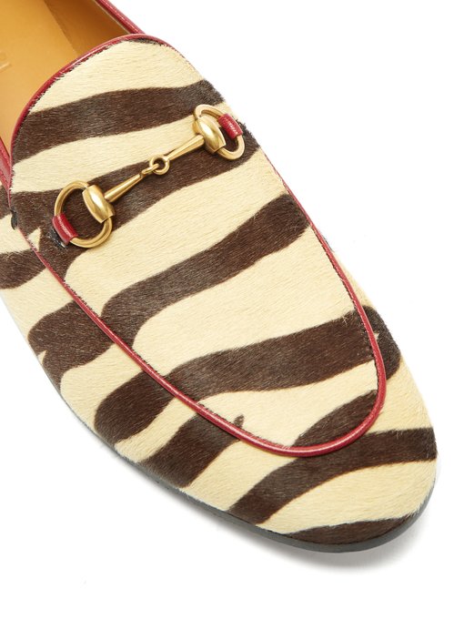 Jordaan tiger-print leather loafers 