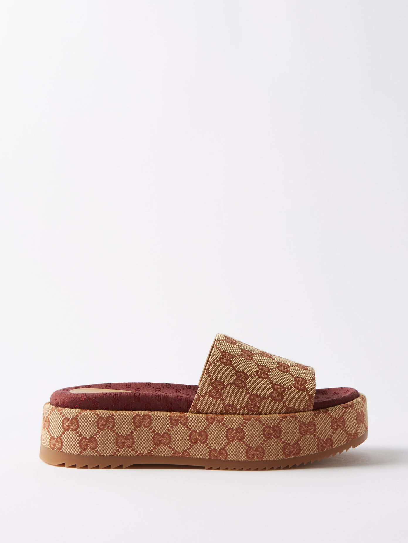 구찌 플랫폼 슬리퍼 Gucci Print GG canvas flatform sandals