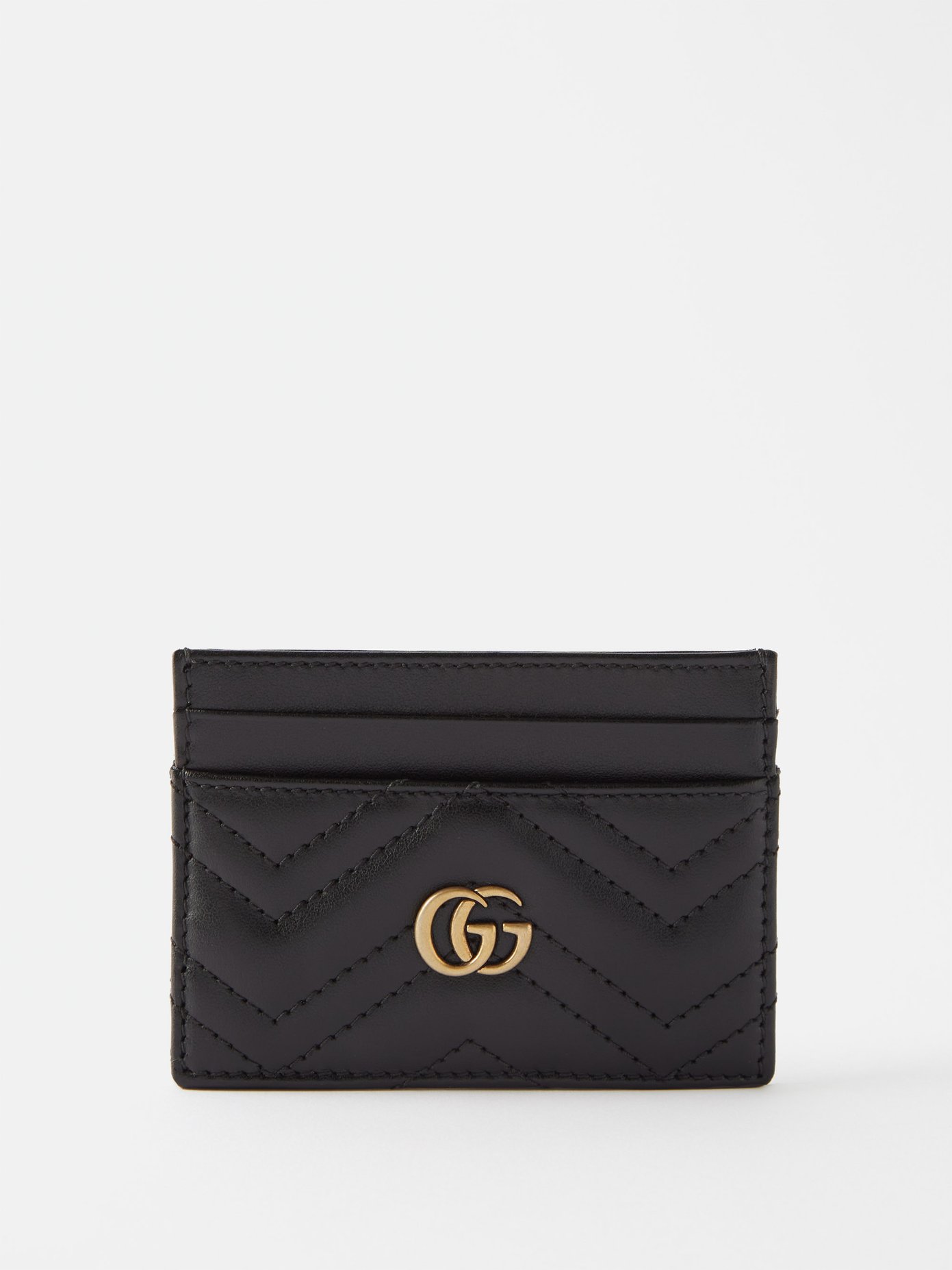 gucci black gg marmont card holder