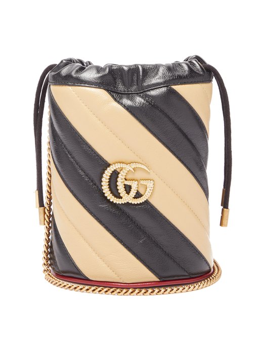 gucci leather bucket bag