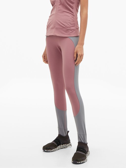 Comfort two-tone stirrup-ankle leggings 