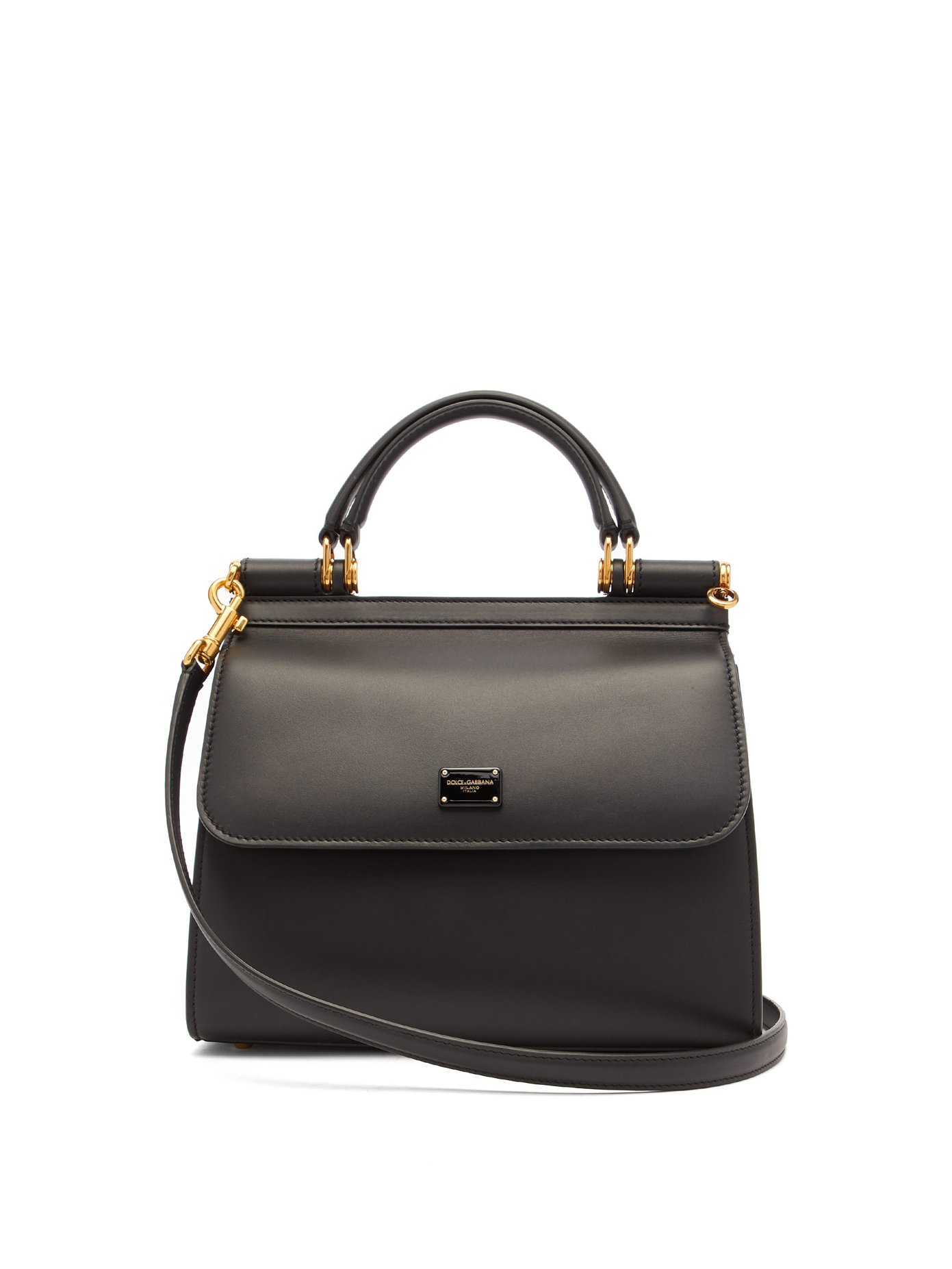 dolce & gabbana sicily medium leather shoulder bag