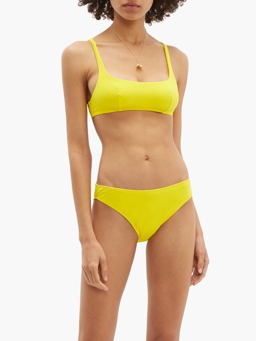 yellow scoop neck bikini