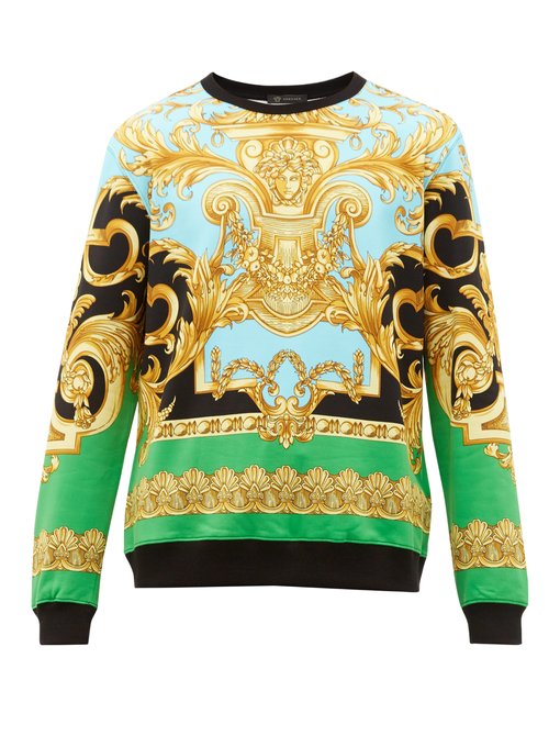 Baroque-print cotton sweatshirt 