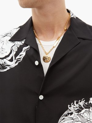 Collana Metallo Medusa coin and charm necklace | Versace