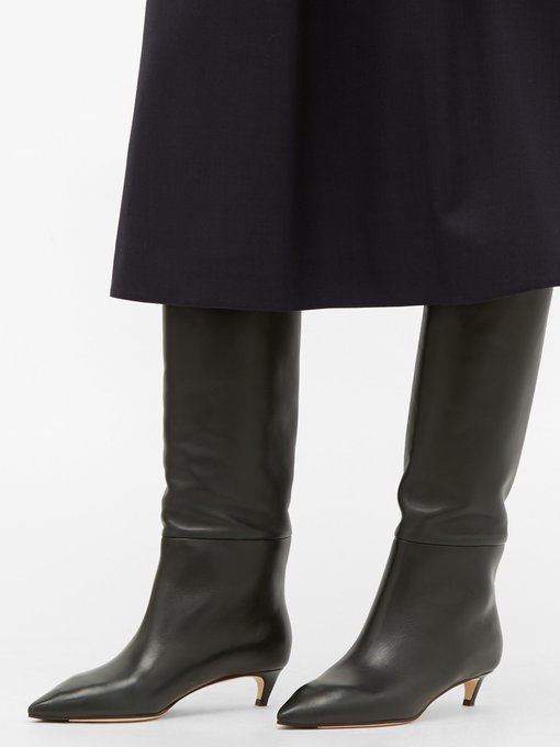 Maxima 35 leather knee-high boots 