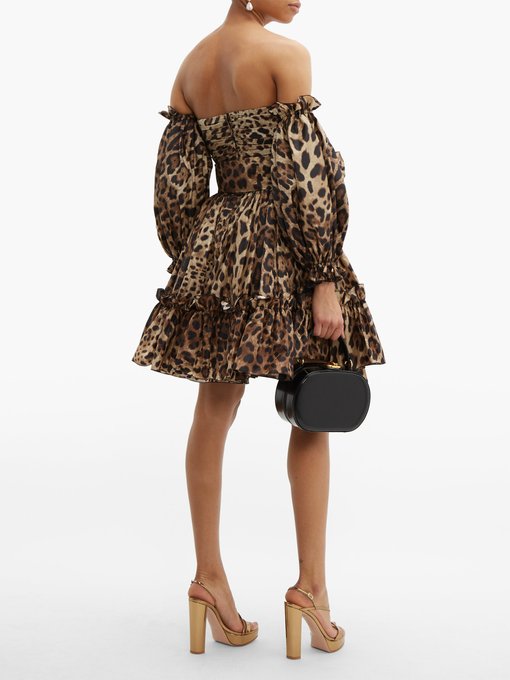 dolce and gabbana leopard print dress