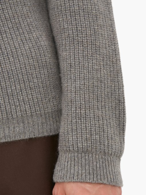Mock-neck ribbed cashmere sweater | Deveaux | MATCHESFASHION UK