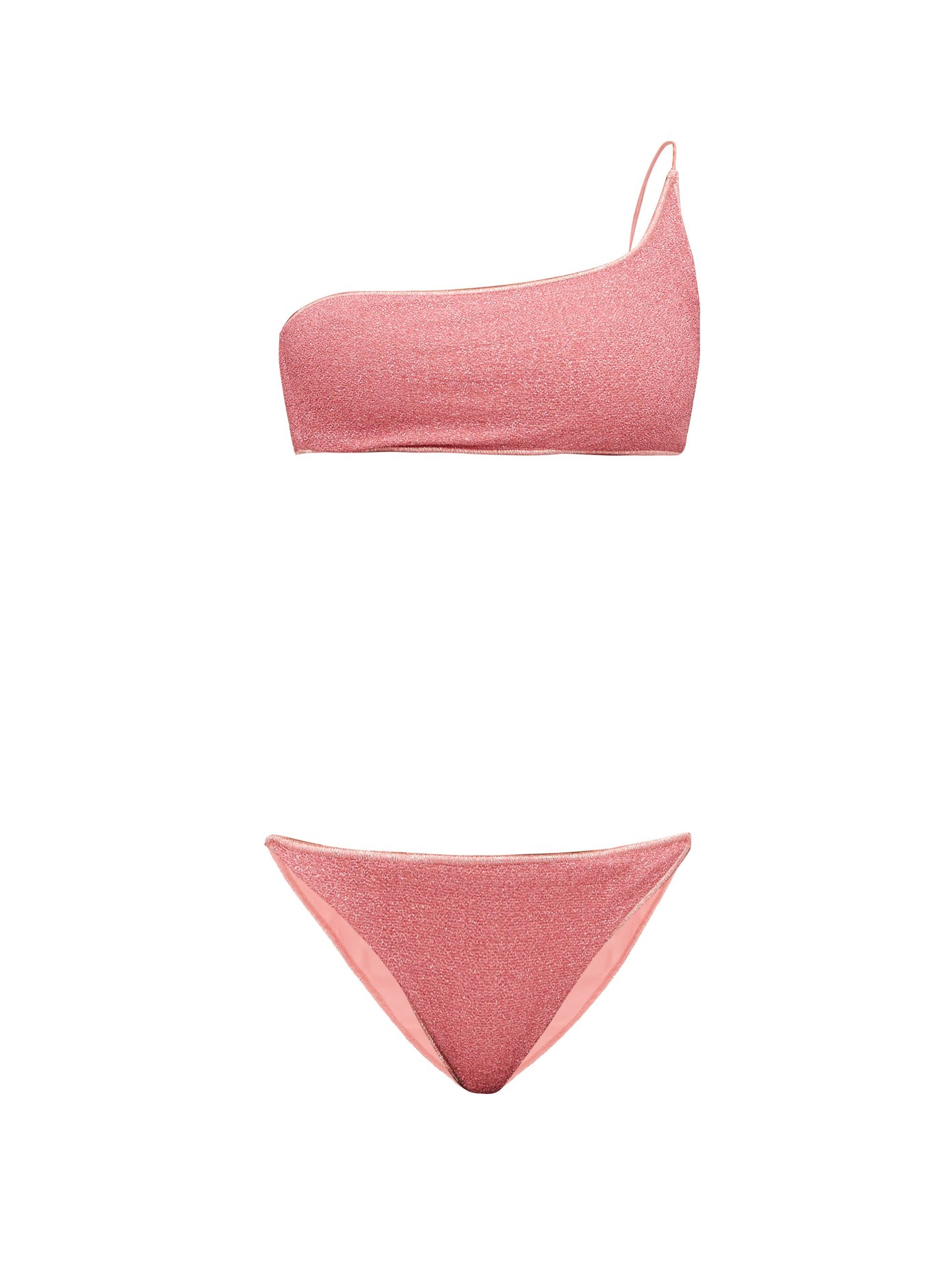 pink one shoulder bikini