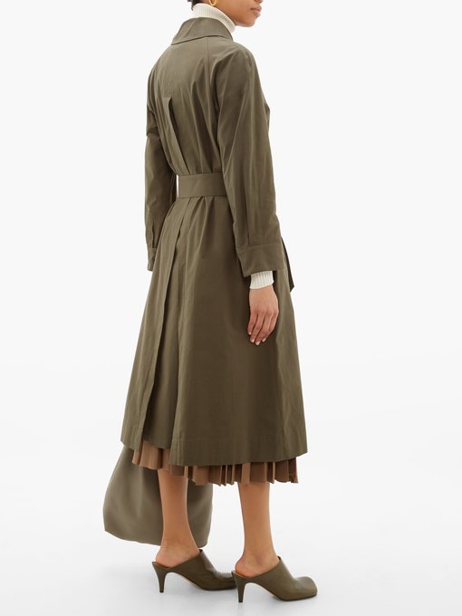 Inverted back pleat cotton-twill trench coat | Margaret Howell ...