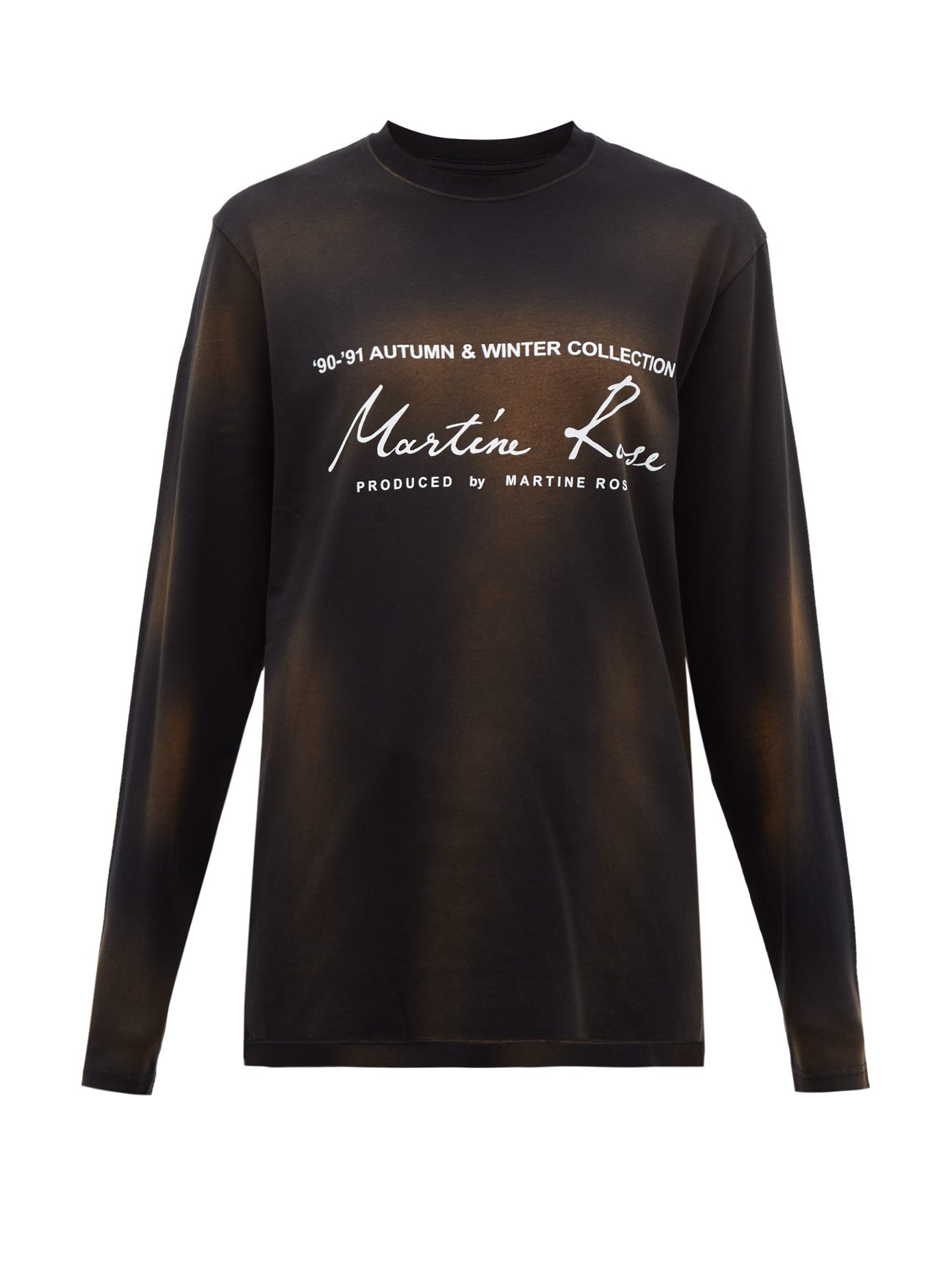 Martine Rose Logo-print washed-cotton T-shirt