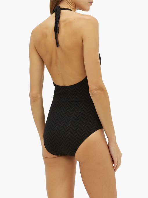 triangle top one piece swimsuit