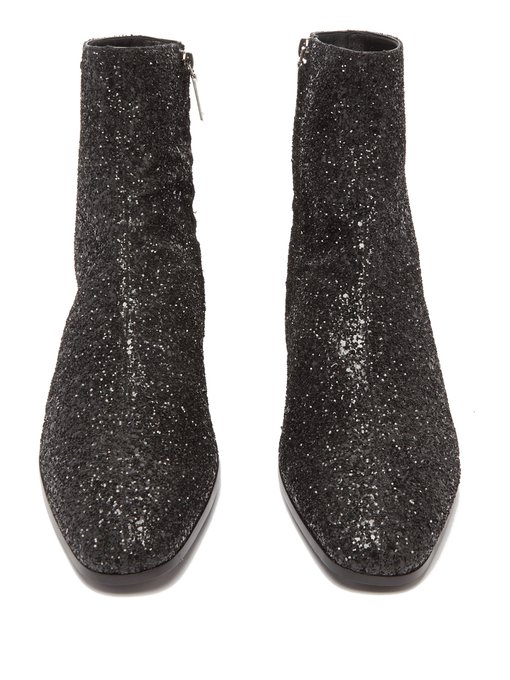 Caleb glitter-finished ankle boots 