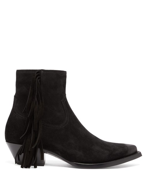 saint laurent suede boots