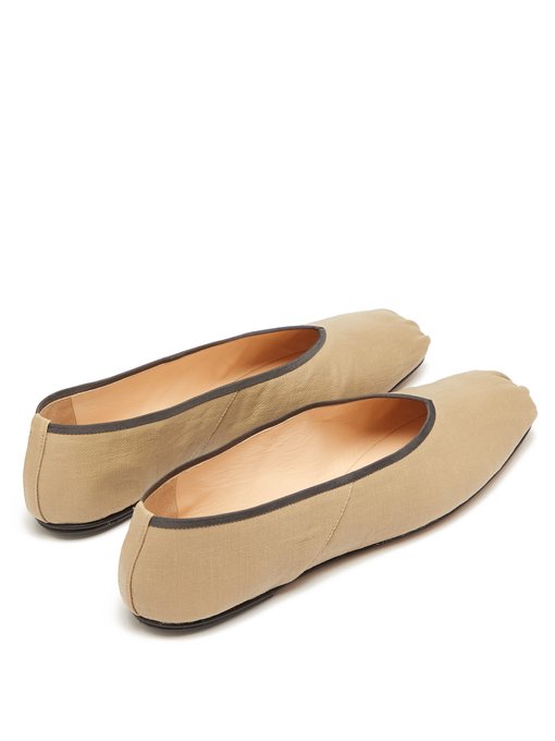 Ballet square-toe canvas flats | The 