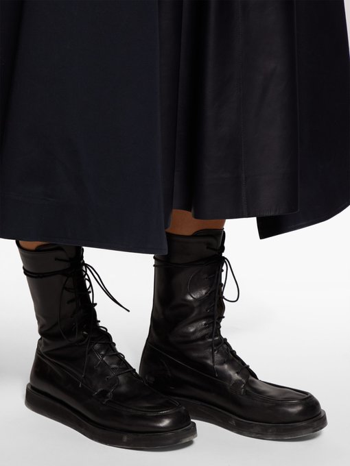 Patty lace-up leather combat boots | The Row | MATCHESFASHION US