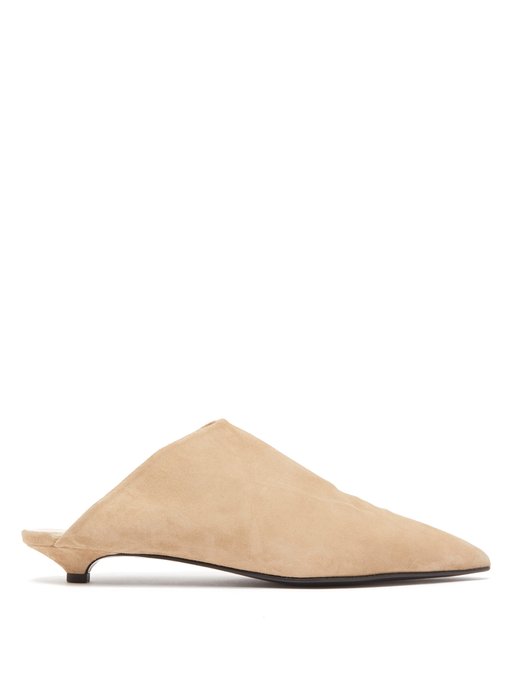 Brion shearling-lined suede point-toe 