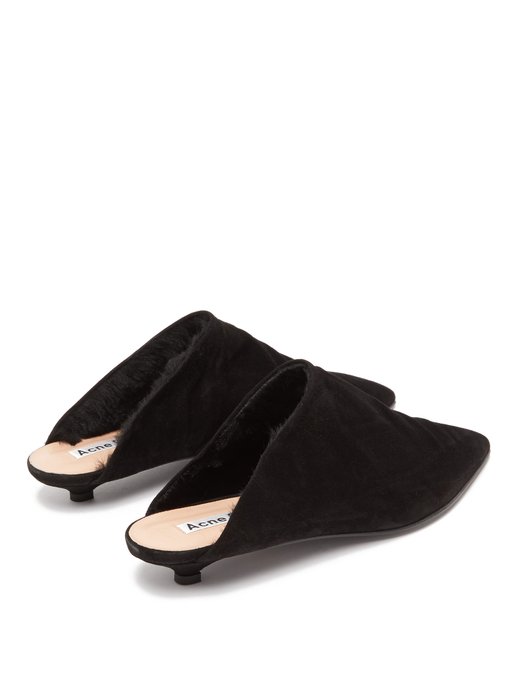 shearling lined mules