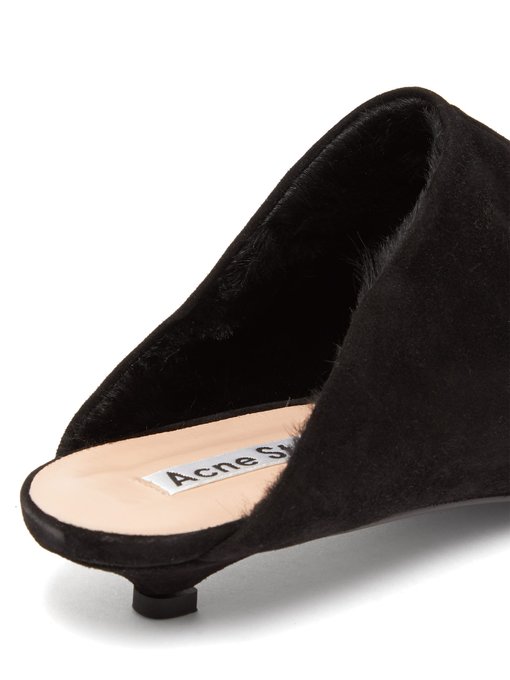 shearling lined mules