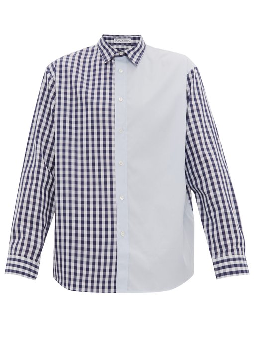 Gingham cotton-poplin shirt | JW 