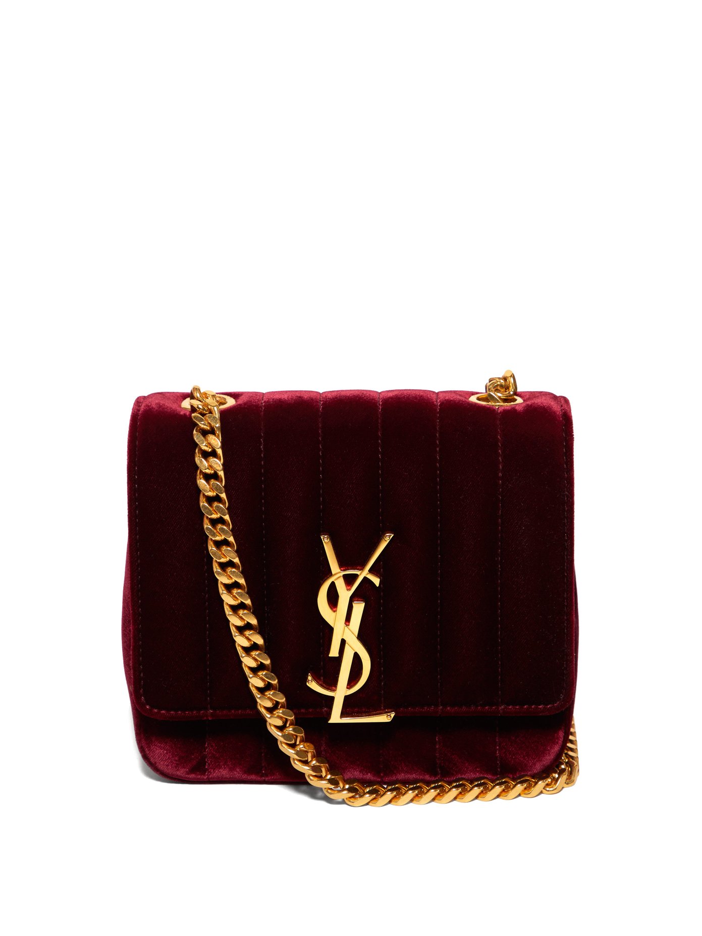 ysl red velvet bag