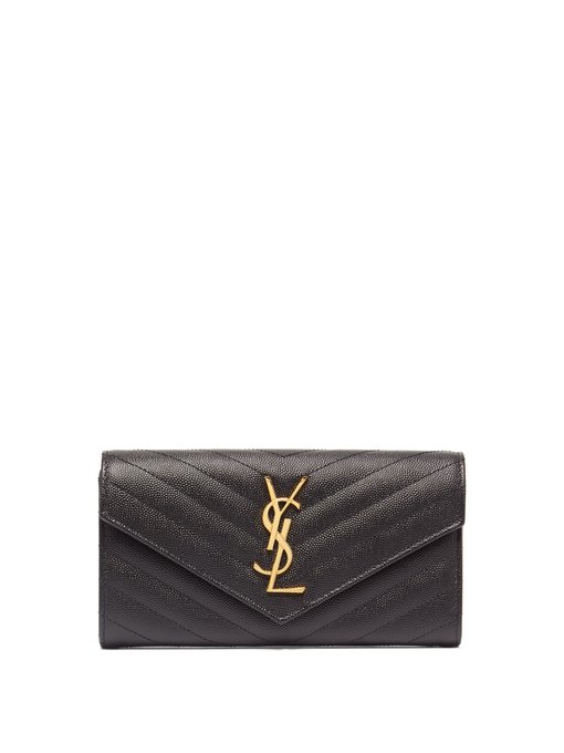 ysl monogram quilted wallet