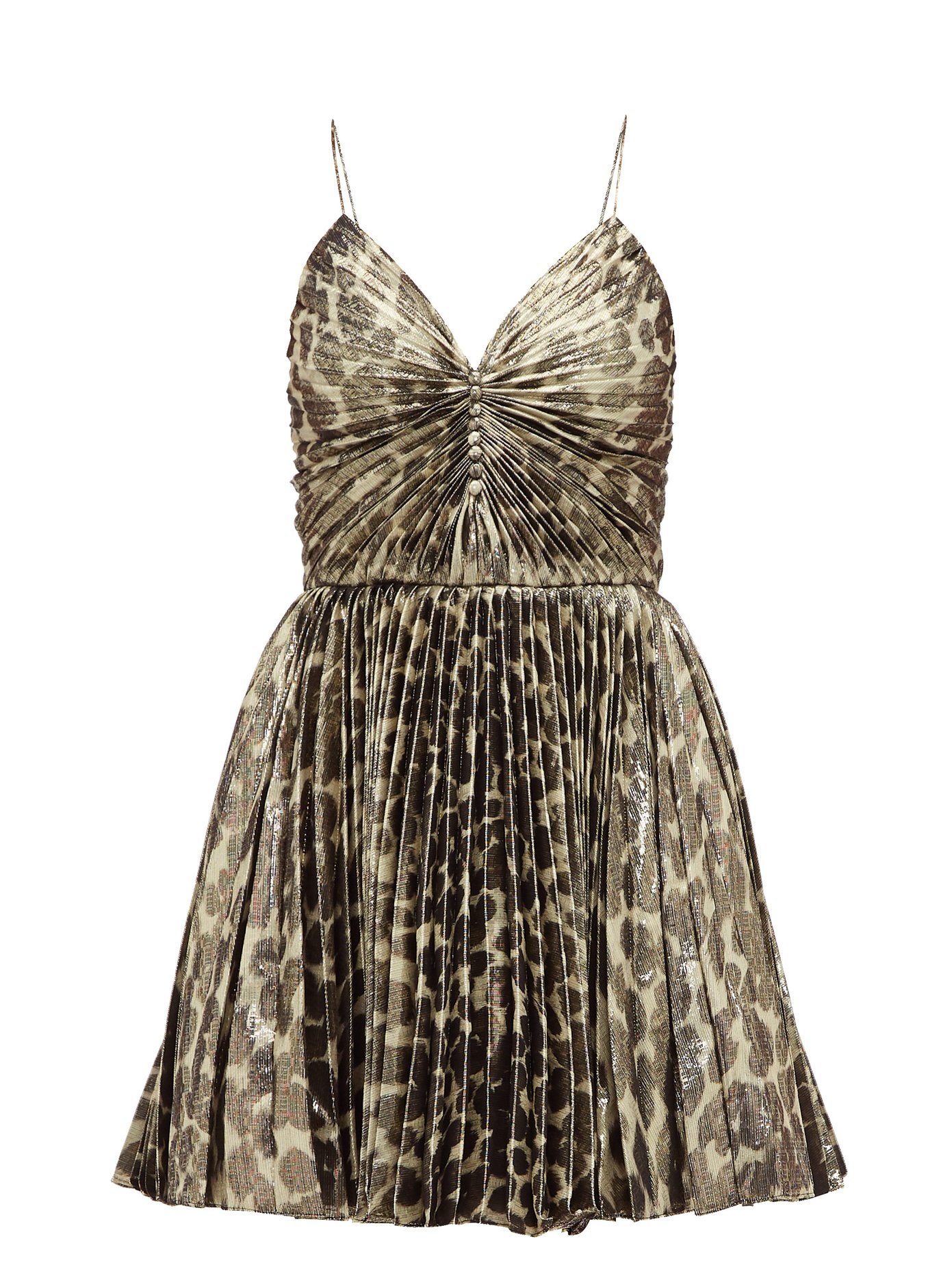 saint laurent leopard print dress