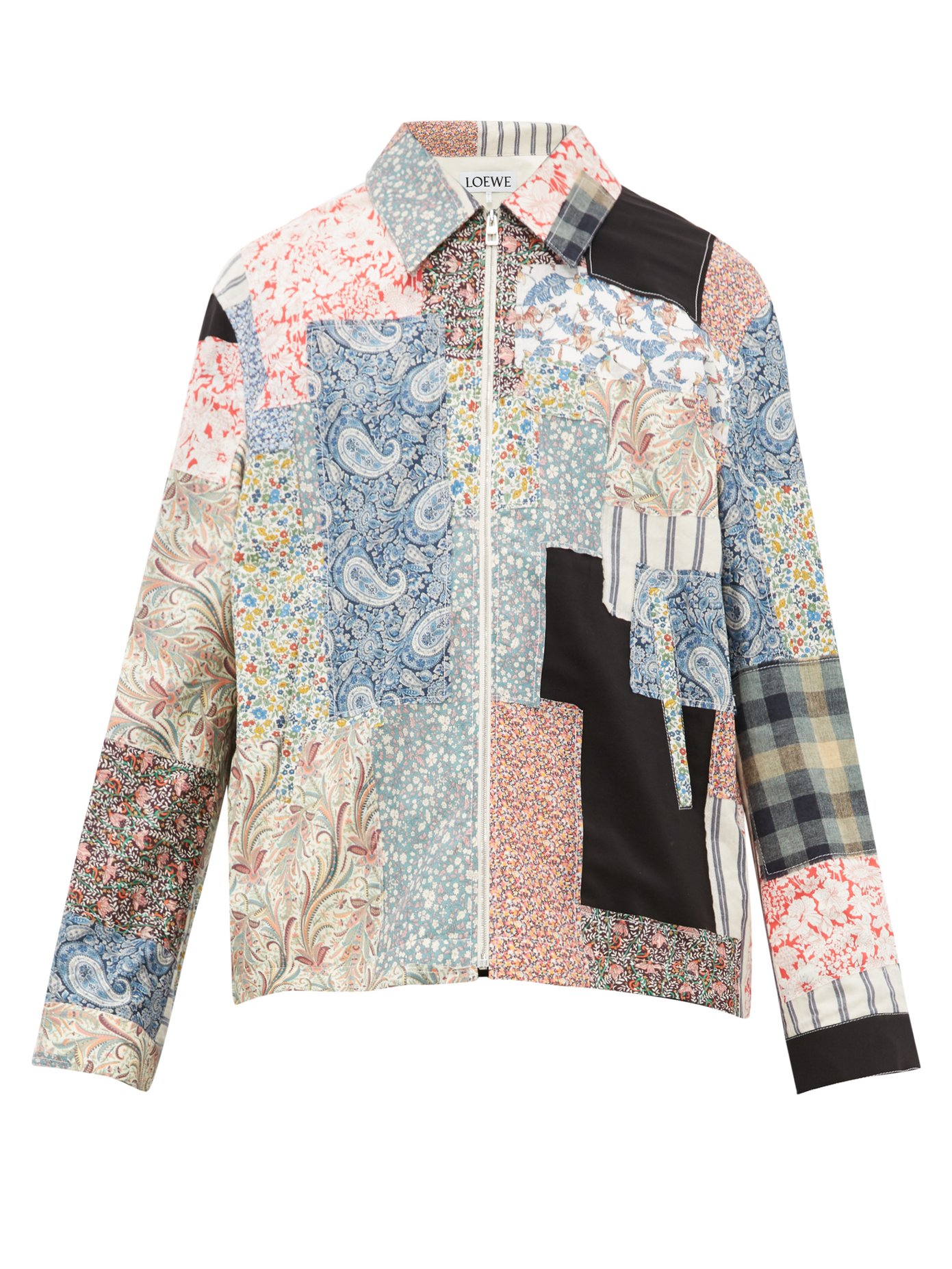 Paisley and floral-patchwork cotton 