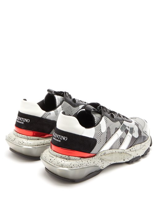 valentino camouflage bounce trainer