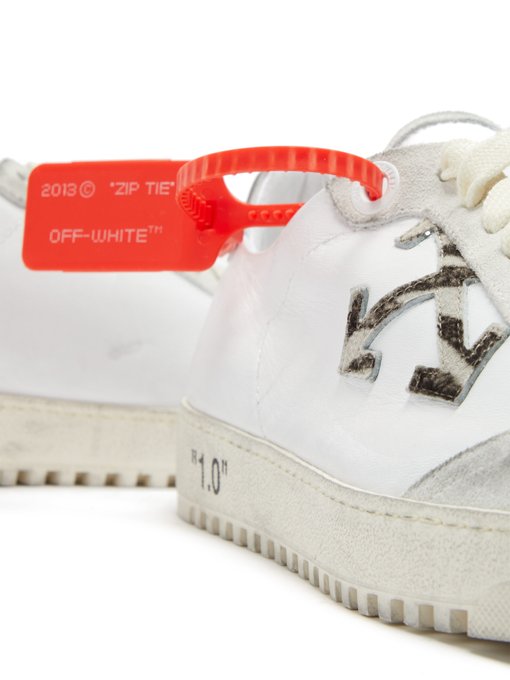 off white red trainers