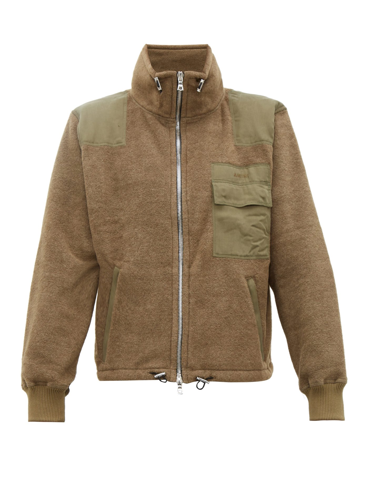 Patch Zip Through Fleece Jacket Amiri Matchesfashion Us