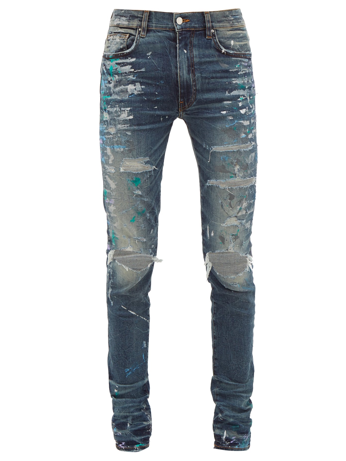 amiri jeans paint splatter