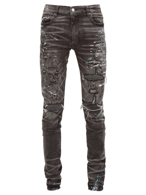 grey paint jeans