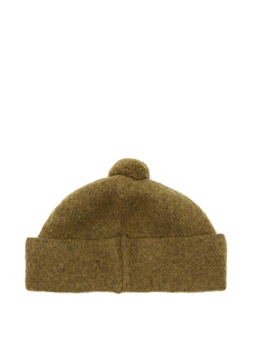 Bobble Shetland wool-felt beanie hat 