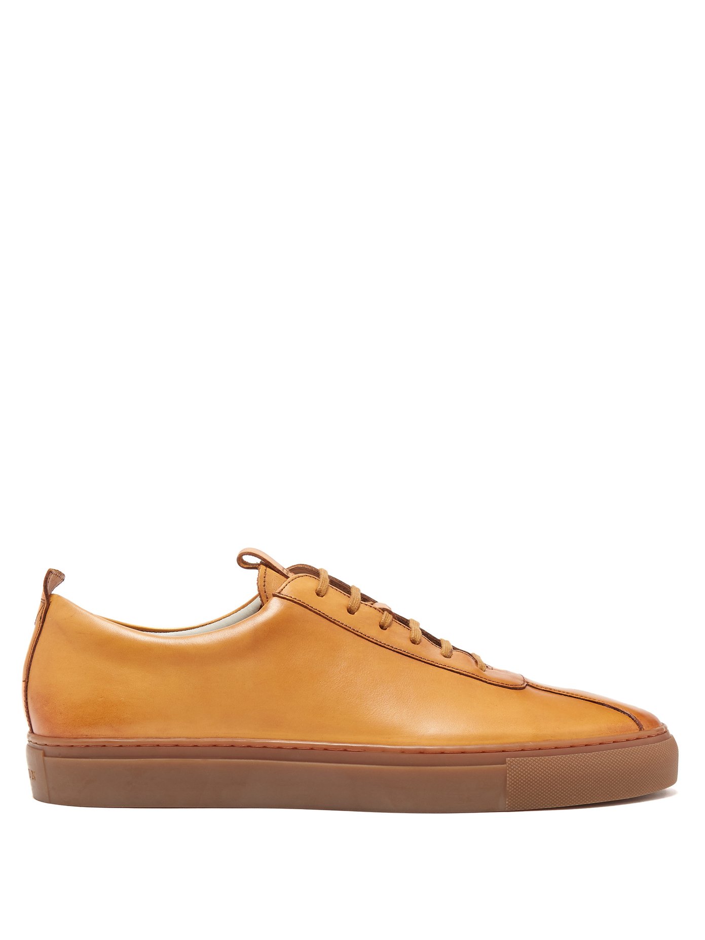 grenson leather trainers