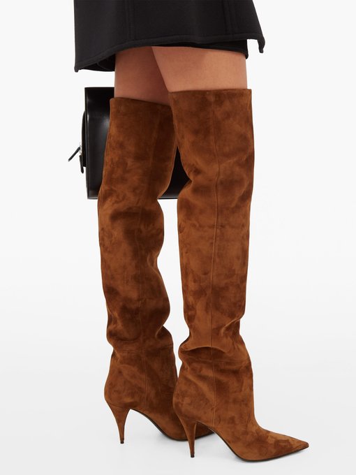 Kiki slouchy suede over-the-knee boots 