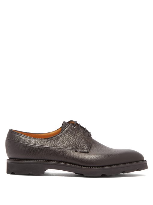 Croft grained-leather derby shoes 