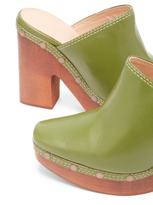 clog mules high heels