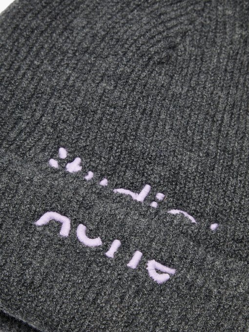 Acne Studios Kreed logo-embroidered wool-blend beanie hat