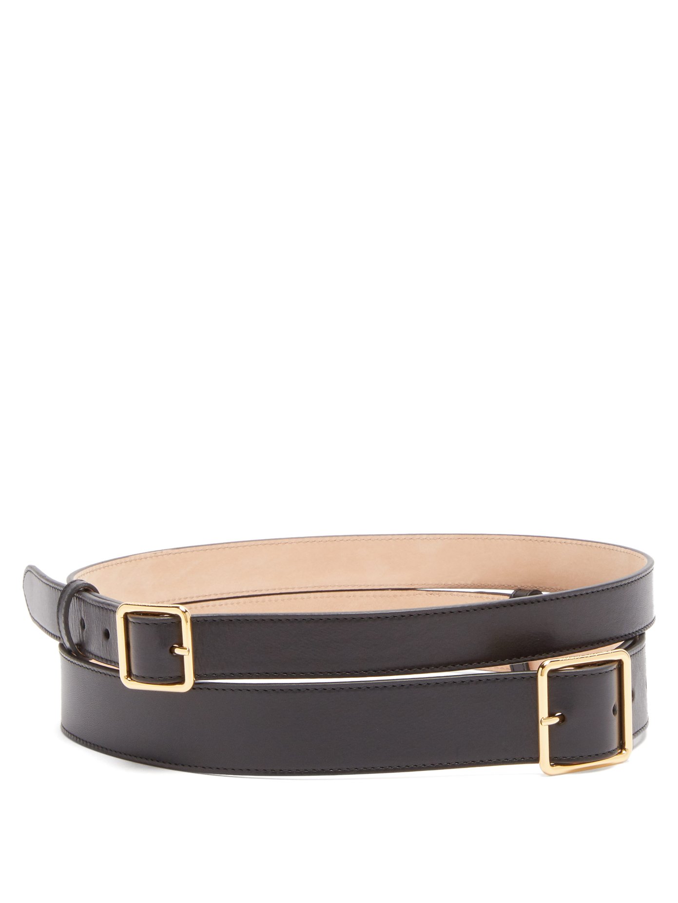 Double-buckle leather belt | Alexander 