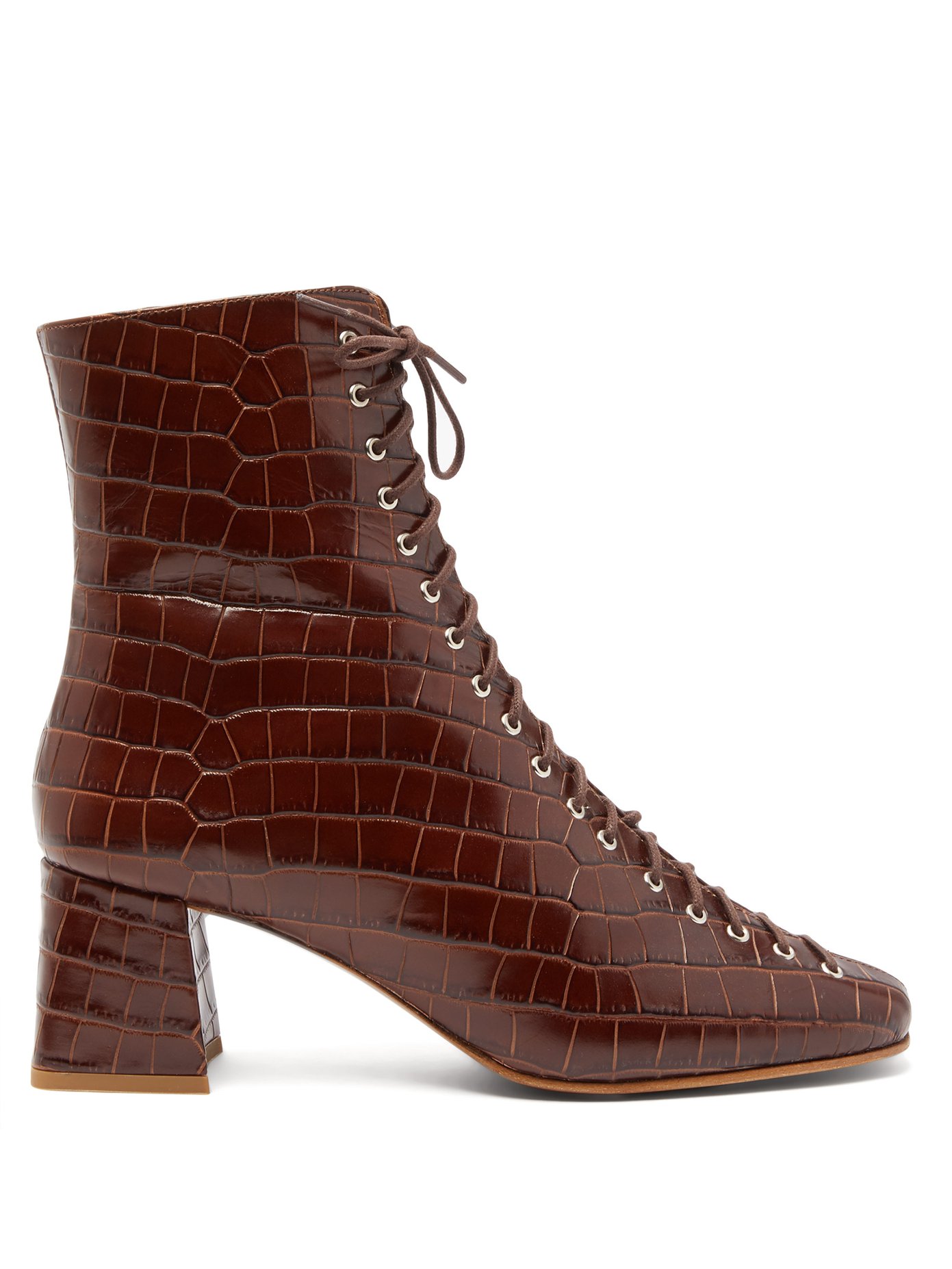 crocodile effect ankle boots