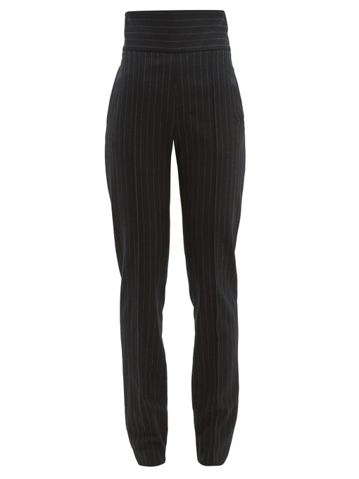 pinstripe high waisted pants